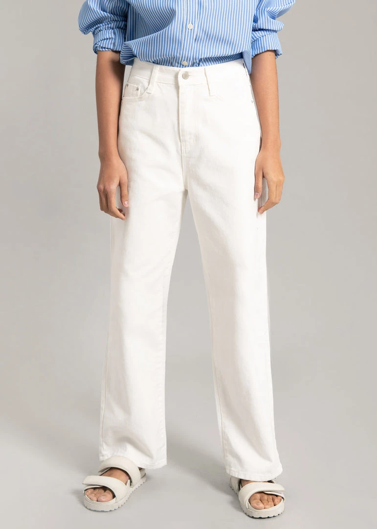 The Frankie Shop Hann Denim Pants - White CLOTHING 3 The Frankie Shop Hann Denim Pants - White CLOTHING