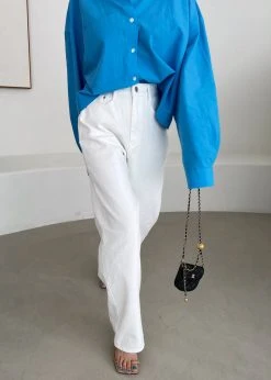 The Frankie Shop Hann Denim Pants - White CLOTHING 24 The Frankie Shop Hann Denim Pants - White CLOTHING