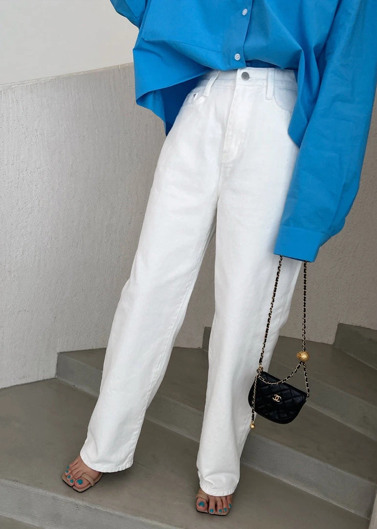 The Frankie Shop Hann Denim Pants - White CLOTHING 10 The Frankie Shop Hann Denim Pants - White CLOTHING