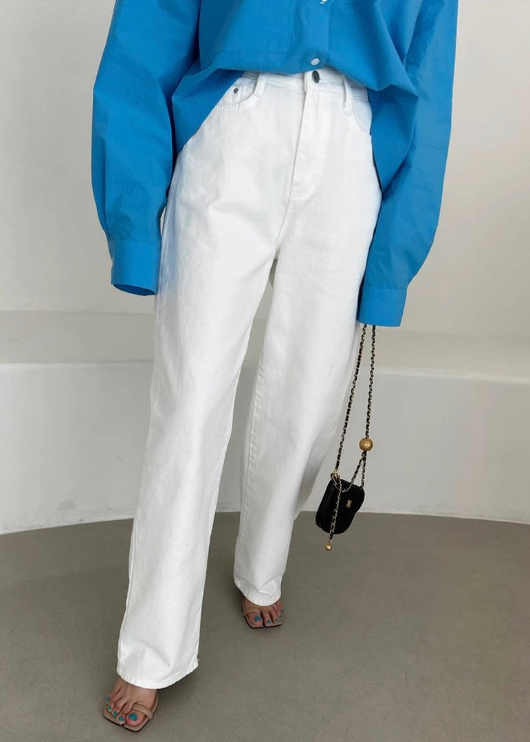 The Frankie Shop Hann Denim Pants - White CLOTHING 7 The Frankie Shop Hann Denim Pants - White CLOTHING