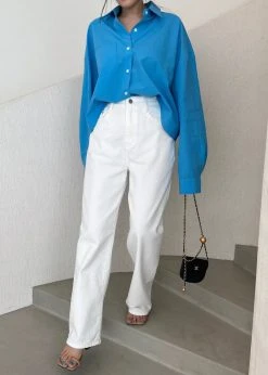 The Frankie Shop Hann Denim Pants - White CLOTHING 19 The Frankie Shop Hann Denim Pants - White CLOTHING