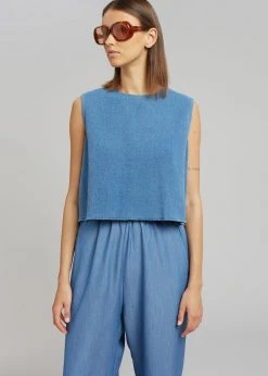 Siento Harper Vest - Medium Wash CLOTHING