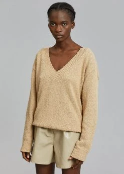 Paper Moon Hart V-Neck Sweater - Sahara