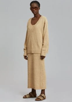 Paper Moon Hart V-Neck Sweater - Sahara