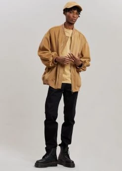 The Frankie Shop CLOTHING Hedy Bomber Jacket - Caramel 36 The Frankie Shop CLOTHING Hedy Bomber Jacket - Caramel