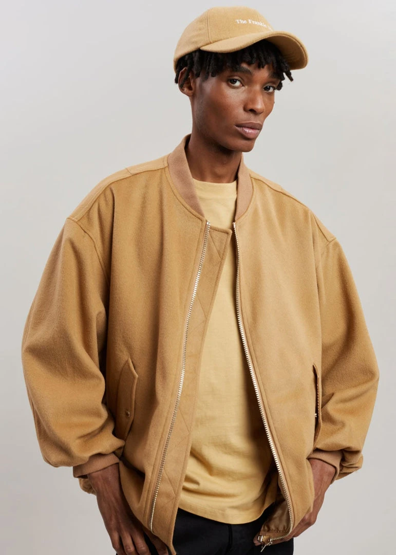 The Frankie Shop CLOTHING Hedy Bomber Jacket - Caramel 18 The Frankie Shop CLOTHING Hedy Bomber Jacket - Caramel