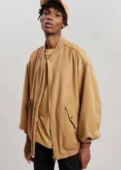 The Frankie Shop CLOTHING Hedy Bomber Jacket - Caramel 23 The Frankie Shop CLOTHING Hedy Bomber Jacket - Caramel