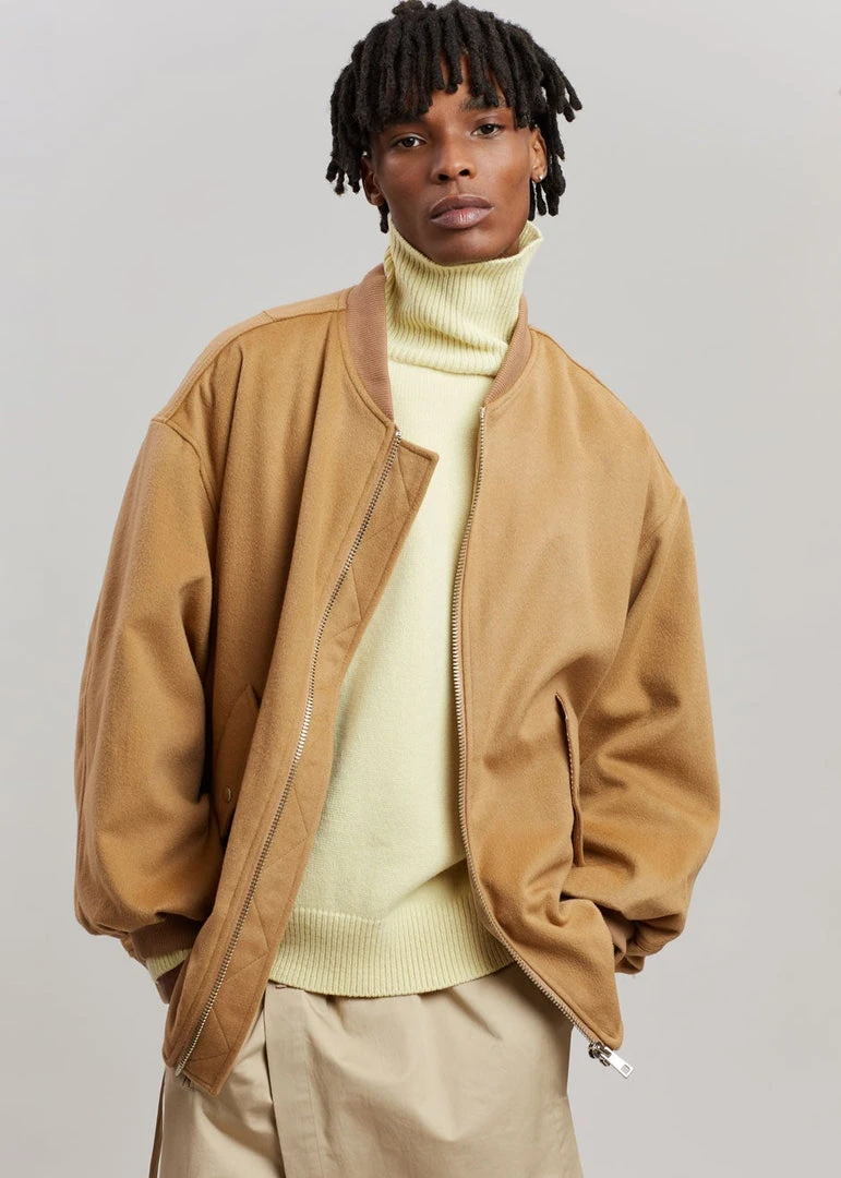 The Frankie Shop CLOTHING Hedy Bomber Jacket - Caramel 11 The Frankie Shop CLOTHING Hedy Bomber Jacket - Caramel