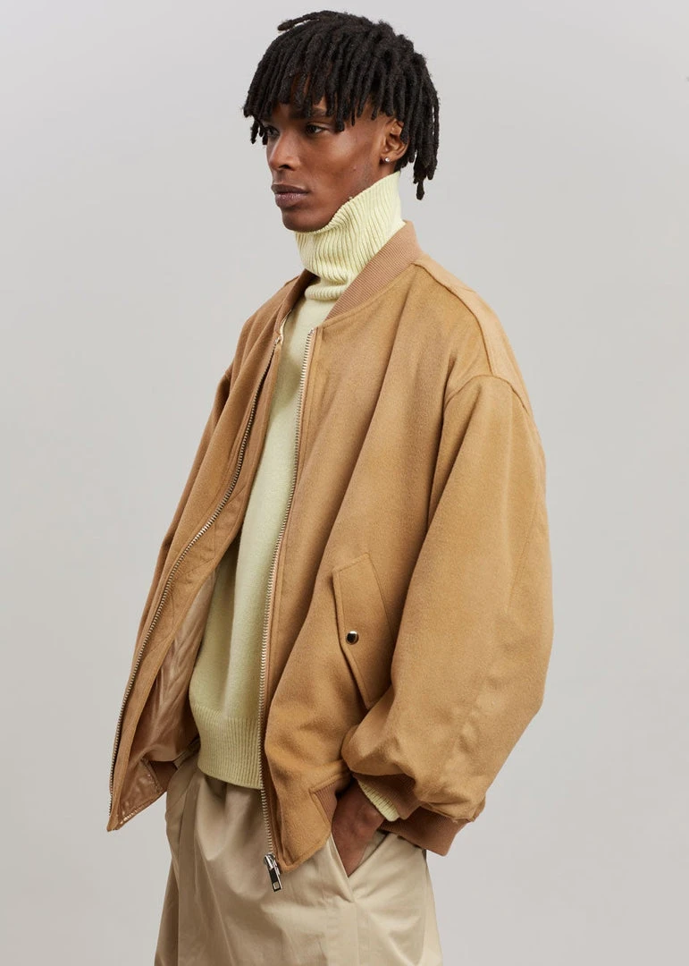 The Frankie Shop CLOTHING Hedy Bomber Jacket - Caramel 15 The Frankie Shop CLOTHING Hedy Bomber Jacket - Caramel