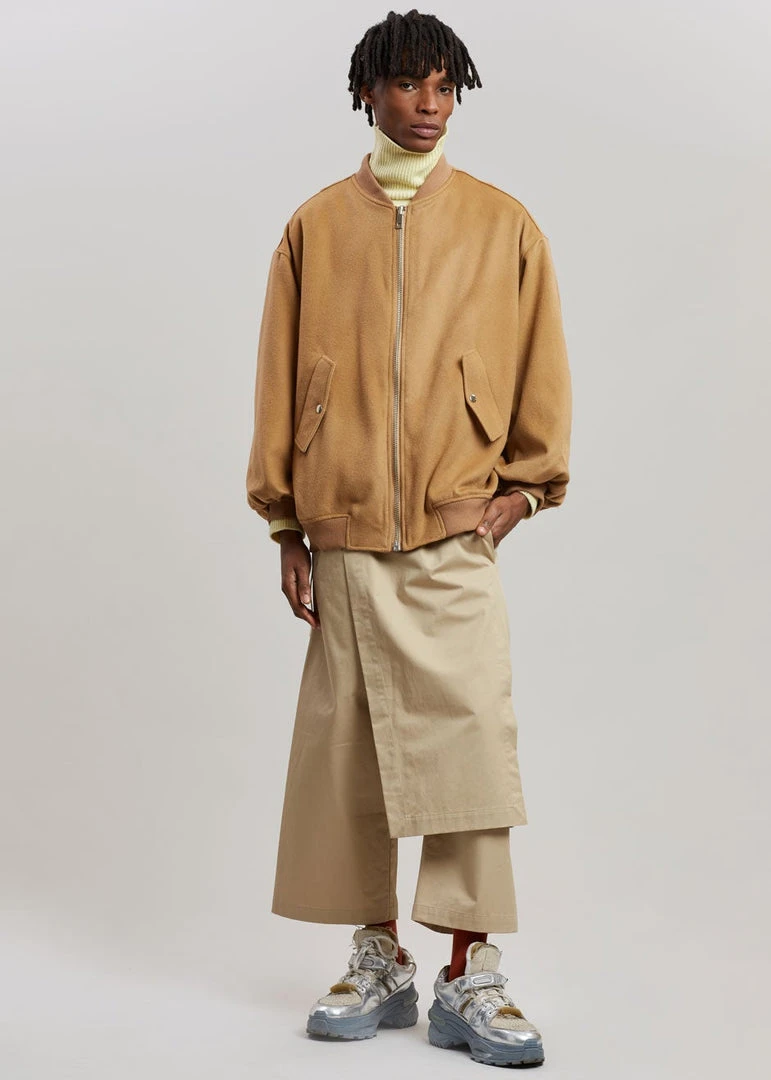 The Frankie Shop CLOTHING Hedy Bomber Jacket - Caramel 9 The Frankie Shop CLOTHING Hedy Bomber Jacket - Caramel