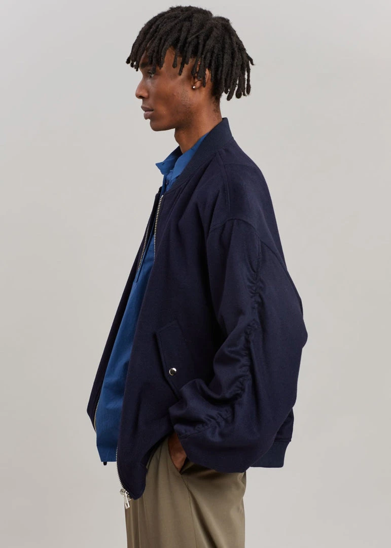 The Frankie Shop Hedy Bomber Jacket - Deep Navy 5 The Frankie Shop Hedy Bomber Jacket - Deep Navy