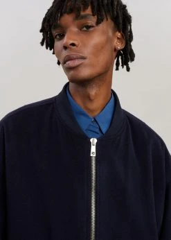 The Frankie Shop Hedy Bomber Jacket - Deep Navy