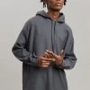 The Frankie Shop Heith Flanelle Hoodie - Charcoal Men