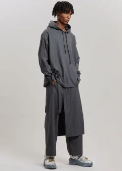 The Frankie Shop Heith Flanelle Hoodie - Charcoal Men