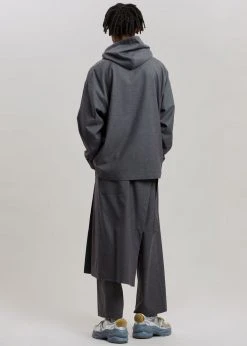 The Frankie Shop Heith Flanelle Hoodie - Charcoal Men