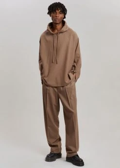 The Frankie Shop Heith Flanelle Hoodie - Hazelnut Men