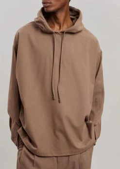 The Frankie Shop Heith Flanelle Hoodie - Hazelnut Men