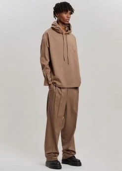 The Frankie Shop Heith Flanelle Hoodie - Hazelnut Men