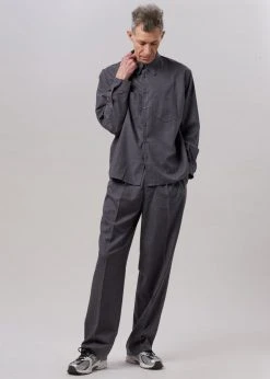 The Frankie Shop Heith Flanelle Suit Pants - Charcoal Men
