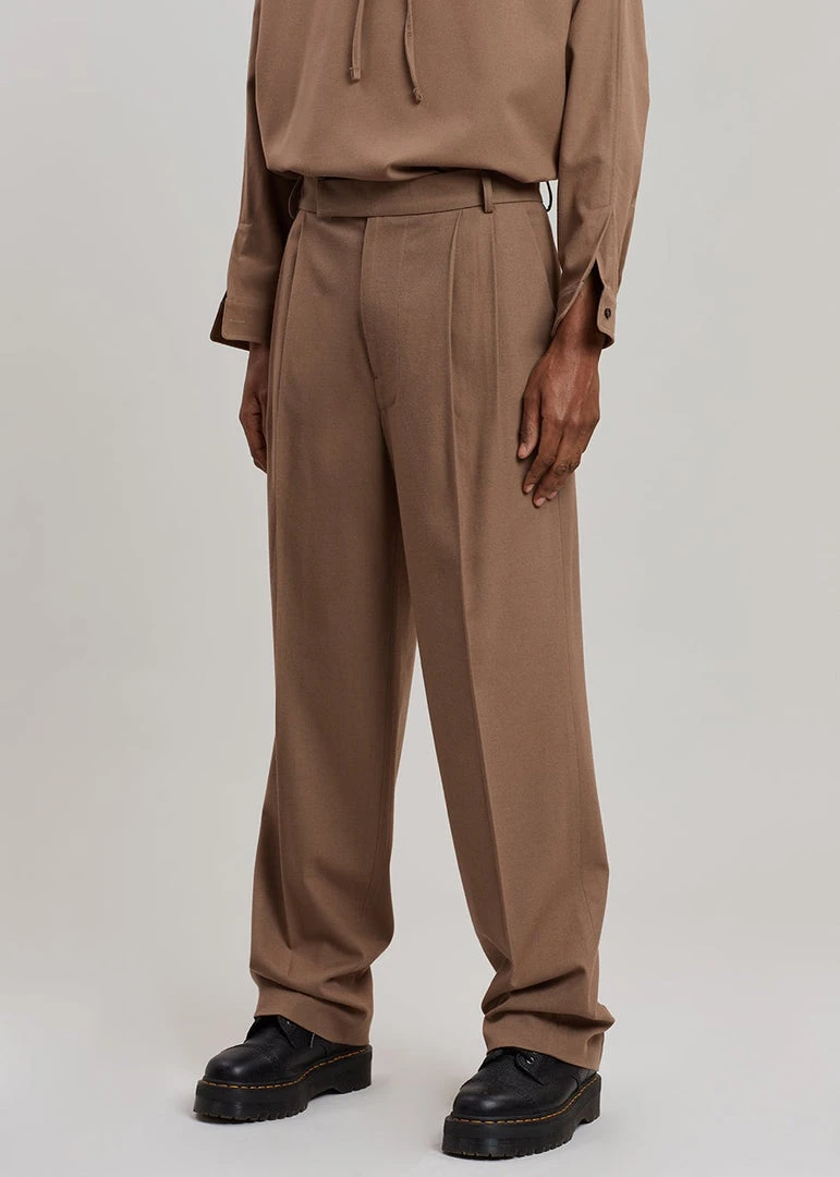 The Frankie Shop Heith Flanelle Suit Pants - Hazelnut 5 The Frankie Shop Heith Flanelle Suit Pants - Hazelnut