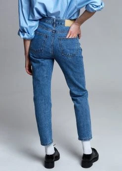 Breathe CLOTHING High Rise Slim Tapered Jean - Worn Wash 9 Breathe CLOTHING High Rise Slim Tapered Jean - Worn Wash