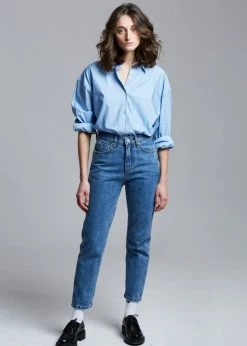 Breathe CLOTHING High Rise Slim Tapered Jean - Worn Wash 8 Breathe CLOTHING High Rise Slim Tapered Jean - Worn Wash