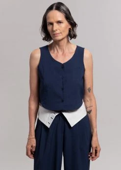 Beside You Holi Vest - Navy