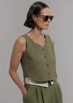 Beside You CLOTHING Holi Vest - Olive
