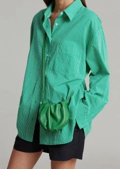 The Frankie Shop Idun Shirt - Emerald Stripe