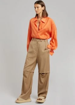 Blossom Irina Slit Pants - Camel