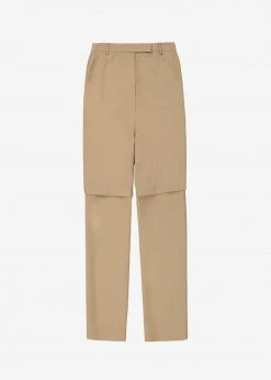 Blossom Irina Slit Pants - Camel