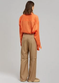 Blossom Irina Slit Pants - Camel