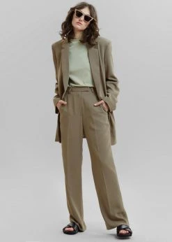 The Frankie Shop Isla Tailored Trousers - Coriander CLOTHING
