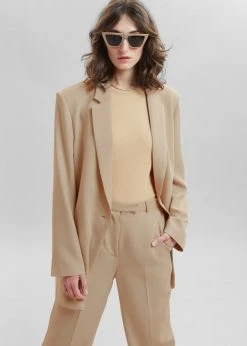 The Frankie Shop CLOTHING Isla Tailored Trousers - Natural