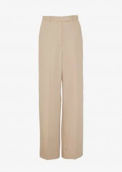 The Frankie Shop CLOTHING Isla Tailored Trousers - Natural 17 The Frankie Shop CLOTHING Isla Tailored Trousers - Natural