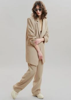 The Frankie Shop CLOTHING Isla Tailored Trousers - Natural 12 The Frankie Shop CLOTHING Isla Tailored Trousers - Natural