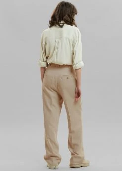 The Frankie Shop CLOTHING Isla Tailored Trousers - Natural 16 The Frankie Shop CLOTHING Isla Tailored Trousers - Natural
