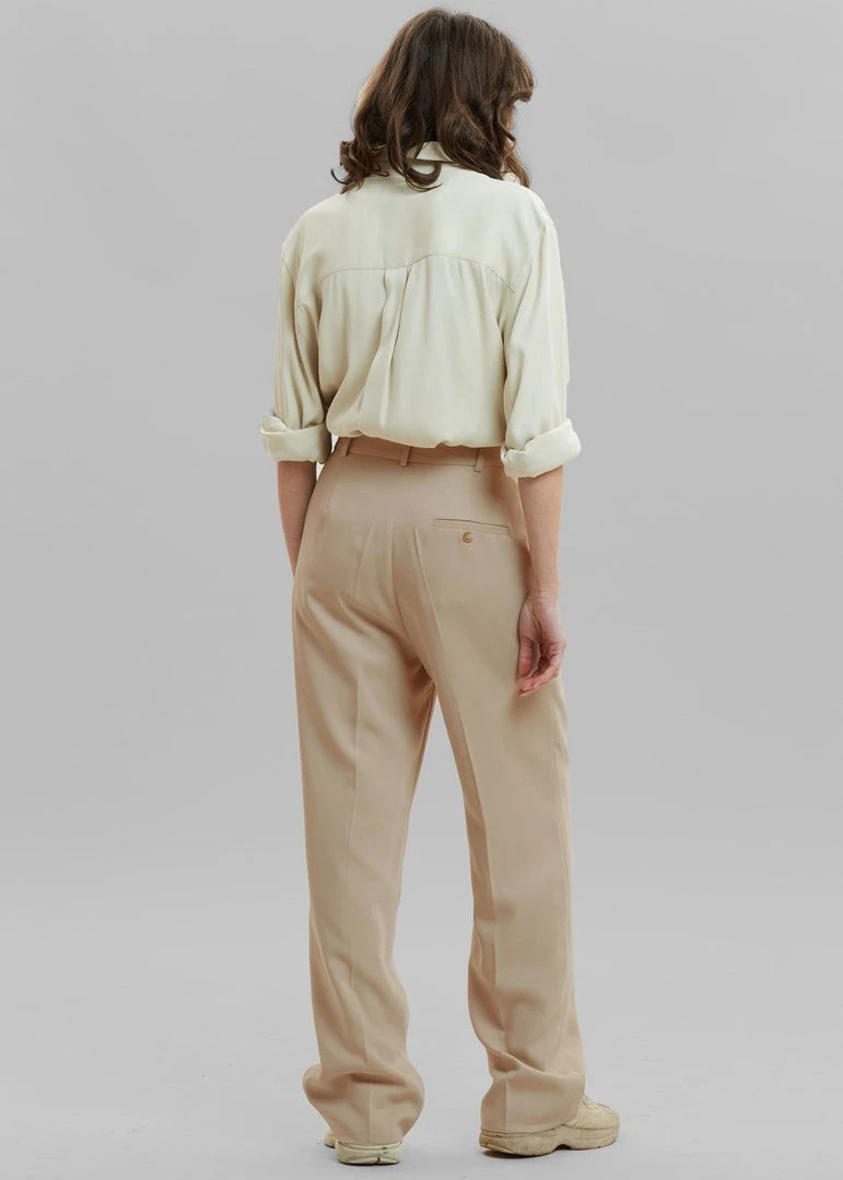 The Frankie Shop CLOTHING Isla Tailored Trousers - Natural 8 The Frankie Shop CLOTHING Isla Tailored Trousers - Natural