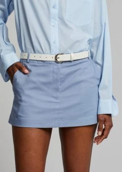 The Frankie Shop Isle Linen Mini Skirt - Light Blue 14 The Frankie Shop Isle Linen Mini Skirt - Light Blue