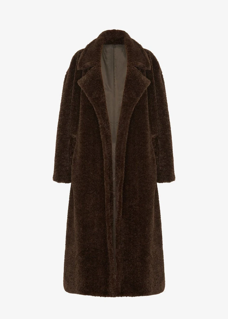 The Frankie Shop CLOTHING Jade Fuzzy Coat - Java 7 The Frankie Shop CLOTHING Jade Fuzzy Coat - Java