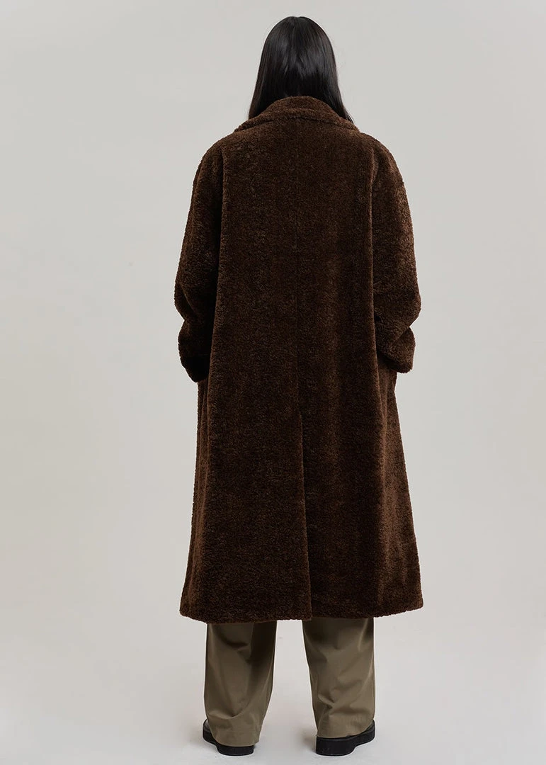 The Frankie Shop CLOTHING Jade Fuzzy Coat - Java 6 The Frankie Shop CLOTHING Jade Fuzzy Coat - Java