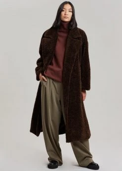 The Frankie Shop CLOTHING Jade Fuzzy Coat - Java 10 The Frankie Shop CLOTHING Jade Fuzzy Coat - Java