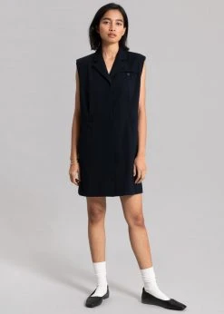 Inch Jahe Vest Dress - Navy 17 Inch Jahe Vest Dress - Navy
