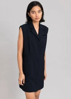 Inch Jahe Vest Dress - Navy 15 Inch Jahe Vest Dress - Navy