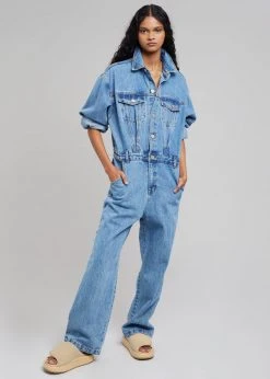 Paper Moon Jas Denim Jumpsuit - Dark Indigo CLOTHING