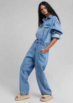 Paper Moon Jas Denim Jumpsuit - Dark Indigo CLOTHING