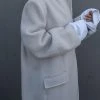The Frankie Shop CLOTHING John Oversized Coat - Birch
