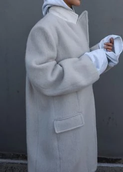 The Frankie Shop CLOTHING John Oversized Coat - Birch