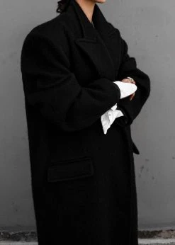 The Frankie Shop CLOTHING John Oversized Coat - Black