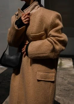 The Frankie Shop CLOTHING John Oversized Coat - Camel